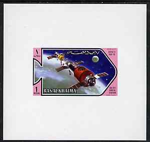 Ras Al Khaima 1971 Space Research - Soyuz & Salyut 1r deluxe sheetlet unmounted mint
