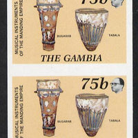 Gambia 1987 Musical Instruments 75b (Bugarab & Tabala) imperf pair as SG 686*