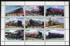 Turkmenistan (Mary Velayat) 1999 ? Steam Locos perf sheetlet containing 9 values unmounted mint