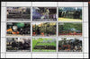 Turkmenistan (Dashkhovuz Velayat) 1999 ? Steam Locos perf sheetlet containing 9 values unmounted mint