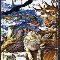 Ukranian Arctic Post 2000 ? Polar Life #1 composite perf sheetlet containing 9 values unmounted mint