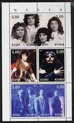 Komi Republic 2001 Queen (Pop Group) perf sheetlet containing 6 values unmounted mint