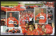 Adigey Republic 2000 Ferrari - World Champions rouletted sheetlet containing 2 values unmounted mint