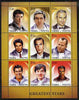 Touva 2001 Greatest Stars #2 (Male) perf sheetlet containing 9 values unmounted mint