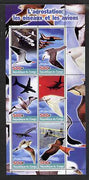 Congo 2004 Birds & Aircraft perf sheetlet containing 6 values unmounted mint