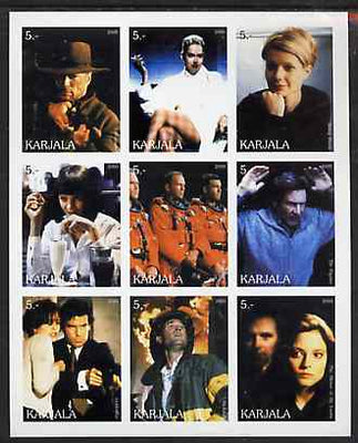 Karjala Republic 2000 Movies Scenes imperf sheetlet containing complete set of 9 values unmounted mint