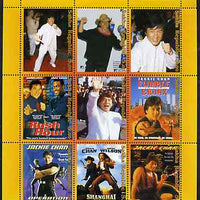 Sakha (Yakutia) Republic 2001 Jackie Chan perf sheetlet containing complete set of 9 values unmounted mint