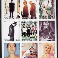 Tatarstan Republic 2001 People of the Year #2 imperf sheetlet containing set of 9 values unmounted mint (Bono, B Spears, etc)