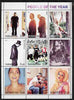 Tatarstan Republic 2001 People of the Year #2 perf sheetlet containing set of 9 values unmounted mint (Bono, B Spears, etc)