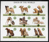 Turkmenistan 2001 ? Dogs of the World imperf sheetlet containing 9 values each with Scout logo unmounted mint
