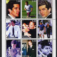 Tadjikistan 1999 John Kennedy Jnr #1 (vert format) perf sheetlet containing 9 values unmounted mint