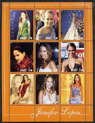 Adigey Republic 2001 Jennifer Lopez perf sheetlet containing 9 values unmounted mint