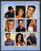 Buriatia Republic 1999 Super Singer '99 perf sheetlet containing complete set of 9 values unmounted mint