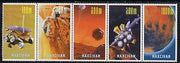 Naxcivan Republic 1999 ? Space perf strip of 5 values complete unmounted mint