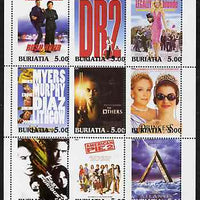 Buriatia Republic 2001 Film Posters perf sheetlet containing set of 9 values unmounted mint,
