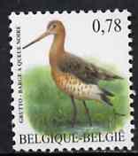 Belgium 2002-09 Birds #5 Black-Tailed Godwit 0.78 Euro unmounted mint SG 3704c