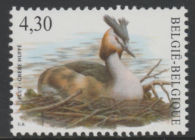 Belgium 2002-09 Birds #5 Great Crested Grebe 4.30 Euro unmounted mint SG 3708a