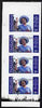 Tanzania 1986 Queen Mother 20s (as SG 426) imperf proof strip of 4 with the unissued AMERIPEX '86 opt in silver inverted on three stamps, omitted on one and stray opt in margin, unmounted mint and a spectacular and unusual item