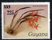 Guyana 1985-89 Orchids Series 1 plate 40 (Sanders' Reichenbachia) 225 on 150c unmounted mint, unlisted by SG