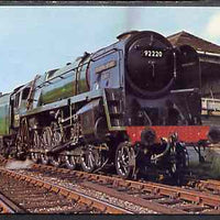 Postcard by Dennis - full colour showing BR Class 9 2-10-0 'Evening Star', mint & very fine