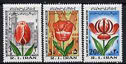 Iran 1981 2nd Anniversary (Tulips) perf set of 3 unmounted mint SG 2159-61