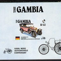 Gambia 1987 Ameripex (Benz Motor Car Centenary) imperf m/sheet (1913 Benz 8/20) from the Format archive imperf proof sheet, as SG MS 658