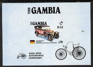 Gambia 1987 Ameripex (Benz Motor Car Centenary) imperf m/sheet (1913 Benz 8/20) from the Format archive imperf proof sheet, as SG MS 658
