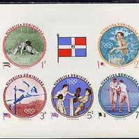 Dominican Republic 1960 Olympic Games - Winning Athletes from 1956 imperf m/sheet (postage) unmounted mint, as SG MS 818