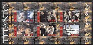 Karelia Republic 1998 Titanic - True Love Story perf sheetlet containing 6 values unmounted mint