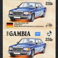 Gambia 1987 Ameripex 25b (Mercedes 500) imperf pair from the Format archive proof sheet, as SG 650*