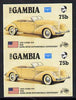 Gambia 1987 Ameripex 75b (1935 Cord 810) imperf pair from the Format archive proof sheet, as SG 651*
