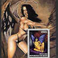 Benin 2002 Fantasy Art by Matt Hughes (Pin-ups) perf m/sheet unmounted mint