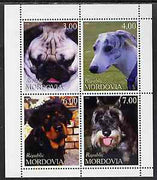 Mordovia Republic 1999 Dogs perf sheetlet containing set of 4 values unmounted mint