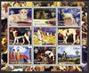 Turkmenistan 2002 Paintings with Dogs #2 perf sheetlet containing 9 values, each with Scouts Logo unmounted mint