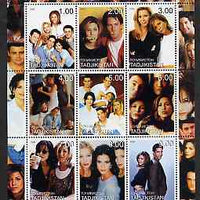 Tadjikistan 2000 Friends (TV Series) perf sheetlet containing 9 values unmounted mint