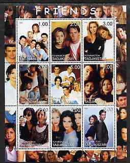 Tadjikistan 2000 Friends (TV Series) perf sheetlet containing 9 values unmounted mint
