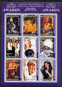 Kyrgyzstan 2000 The World Music Awards perf sheetlet containing 9 values unmounted mint (M Jackson, Britney, Tina Arena, Ricky Martin, etc)