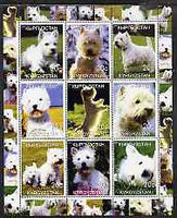 Kyrgyzstan 2000 West Highland Terrier perf sheetlet containing 9 values unmounted mint