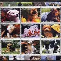 Kyrgyzstan 2000 Dogs perf sheetlet containing 9 values unmounted mint