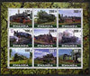 Rwanda 2000 Steam Locos #1 (horiz format) perf sheetlet containing 9 values unmounted mint
