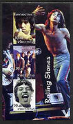 Kyrgyzstan 2001 Rolling Stones perf sheetlet containing 3 values unmounted mint