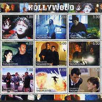 Tadjikistan 2000 Hollywood perf sheetlet containing set of 9 values unmounted mint