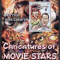 Congo 2001 Caricatures of Movie Stars - Married With Children perf souvenir sheet unmounted mint