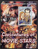 Congo 2001 Caricatures of Movie Stars - The X-Files perf souvenir sheet unmounted mint