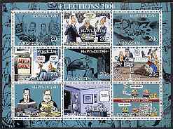Kyrgyzstan 2000 Election 2000 (USA) perf sheetlet containing 9 values unmounted mint