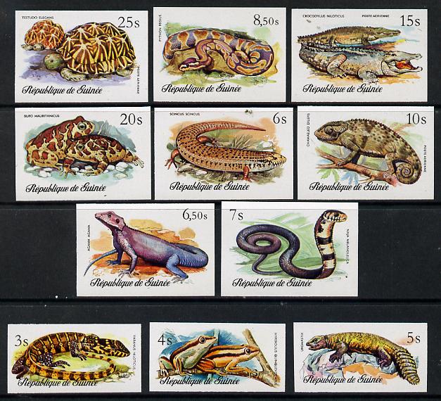 Guinea - Conakry 1977 Reptiles imperf set of 11 unmounted mint as SG 937-47