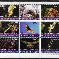 Burundi 1999 Birds of Prey perf sheetlet containing 9 values unmounted mint