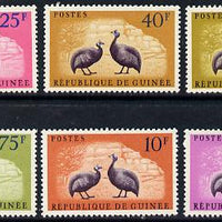 Guinea - Conakry 1961 Guineafowl set of 6 unmounted mint SG 277-82 (Mi 80-85)