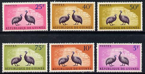 Guinea - Conakry 1961 Guineafowl set of 6 unmounted mint SG 277-82 (Mi 80-85)