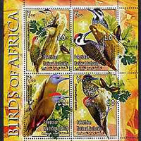 Palestine (PNA) 2005 Birds of Africa - Woodpeckers perf sheetlet containing 4 values each with Scout Logo unmounted mint. Note this item is privately produced and is offered purely on its thematic appeal